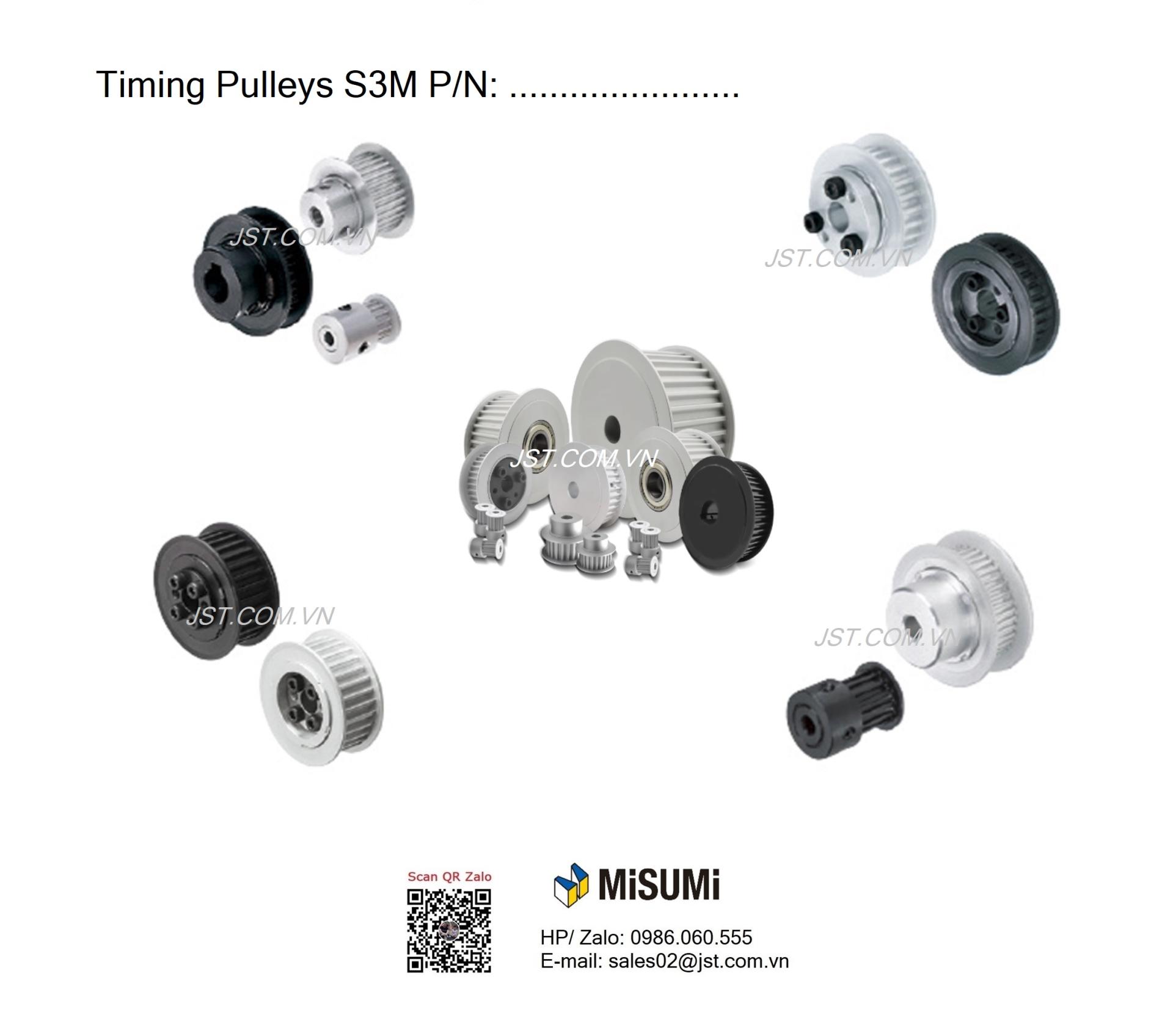 Timing Pulleys S3M MISUMI HTPA20S3M100-K-P8